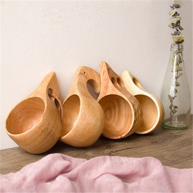 Ancient handmade rubberwood cup