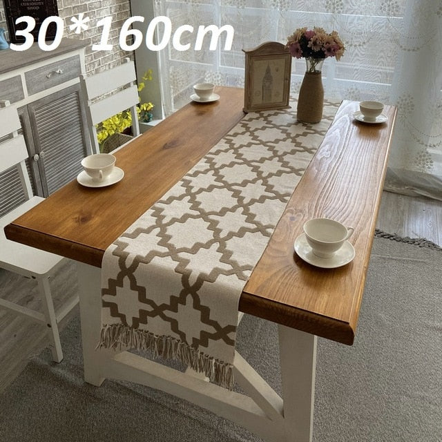 Table Runner Luxury Cotton Linen