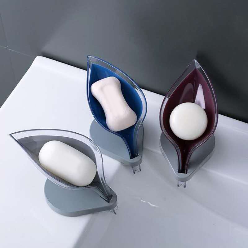 Self-Draining Leaf Shaped Soap Holder & Dish