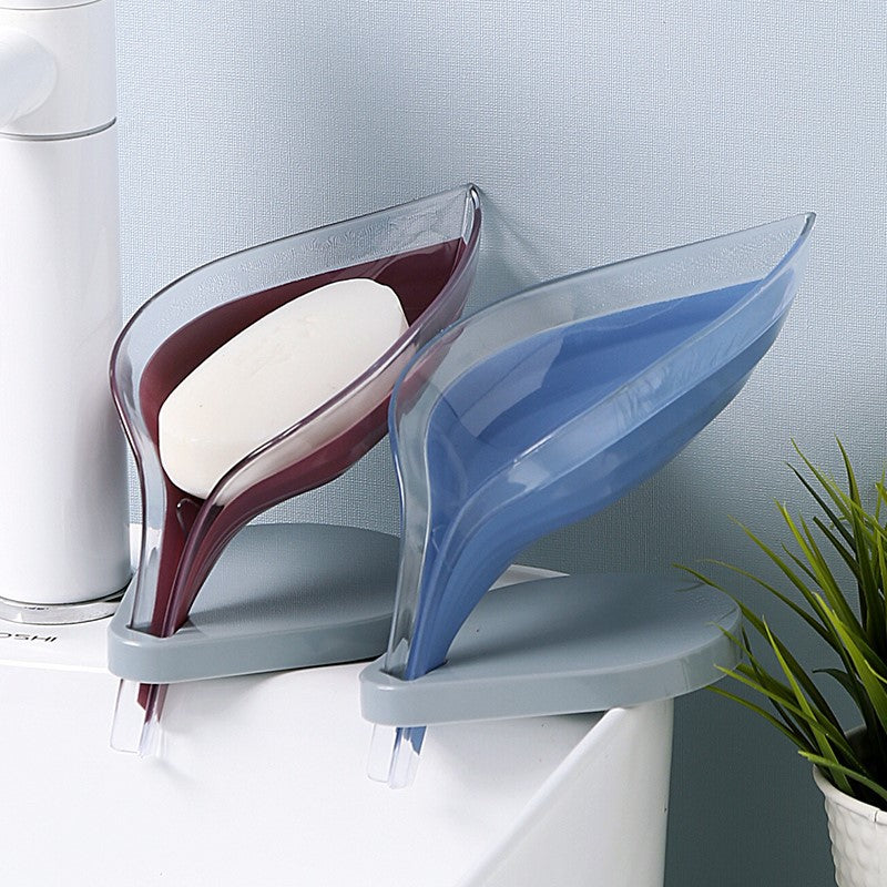 Self-Draining Leaf Shaped Soap Holder & Dish