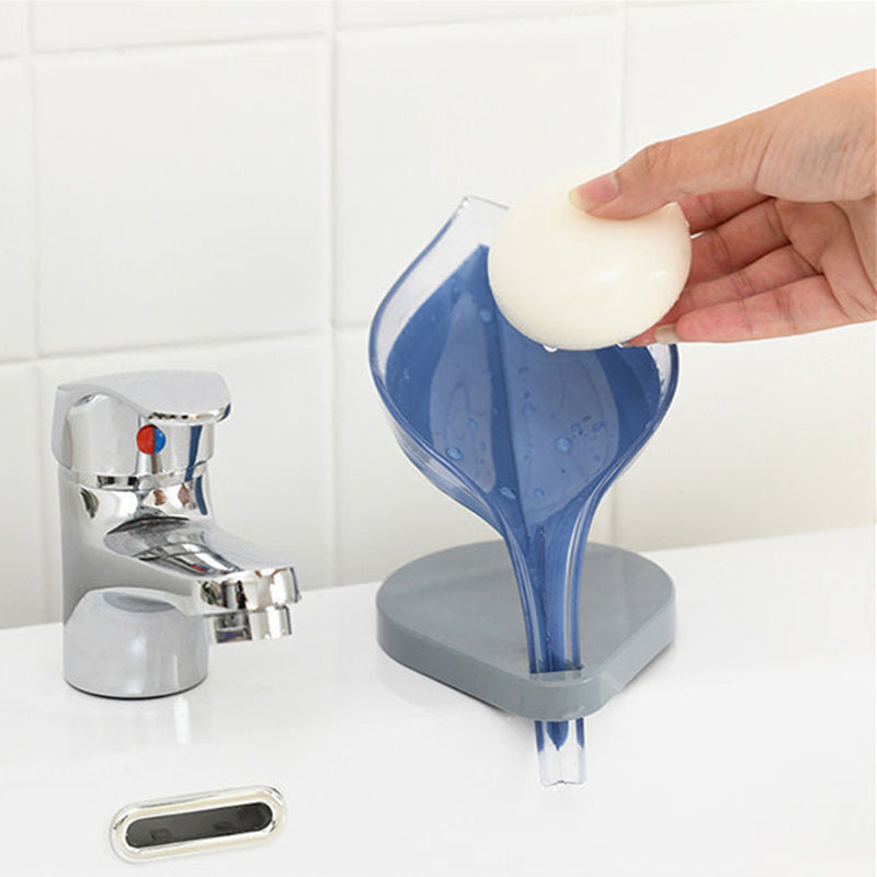 Self-Draining Leaf Shaped Soap Holder & Dish