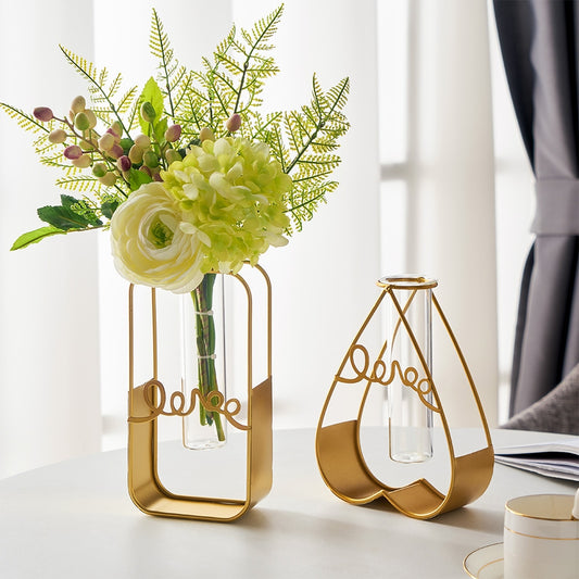 Nordic Golden Glass Vase