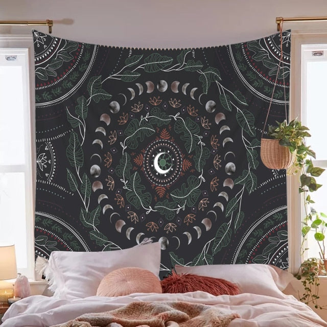Moon Phase Tapestry Wall Hanging
